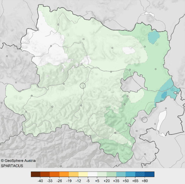 Jahressumme des Niederschlags2023